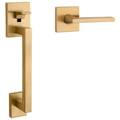 Baldwin Minneapolis Sectional Handleset with 5162 Lever – Minus Deadbolt - Venetian Bronze - Right Hand Full Dummy