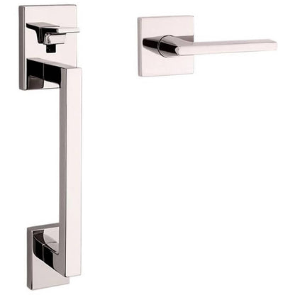 Baldwin Minneapolis Sectional Handleset with 5162 Lever – Minus Deadbolt - Lifetime Polished Brass - Right Hand Full Dummy