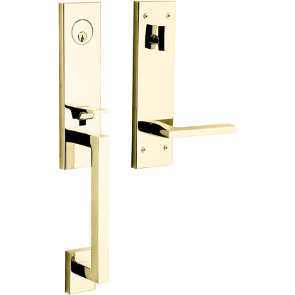 Estate 85391 Minneapolis Handleset – Entry – Lifetime Polished Brass – Right Hand