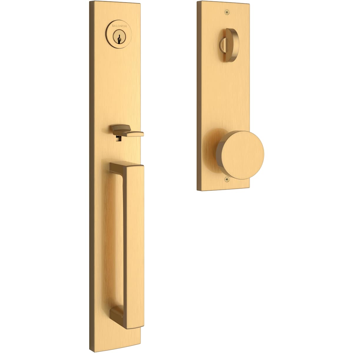 Estate Santa Cruz Emergency Egress Handleset – Entry – Lifetime Satin Brass