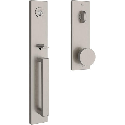 Estate Santa Cruz Emergency Egress Handleset – Entry – Satin Nickel
