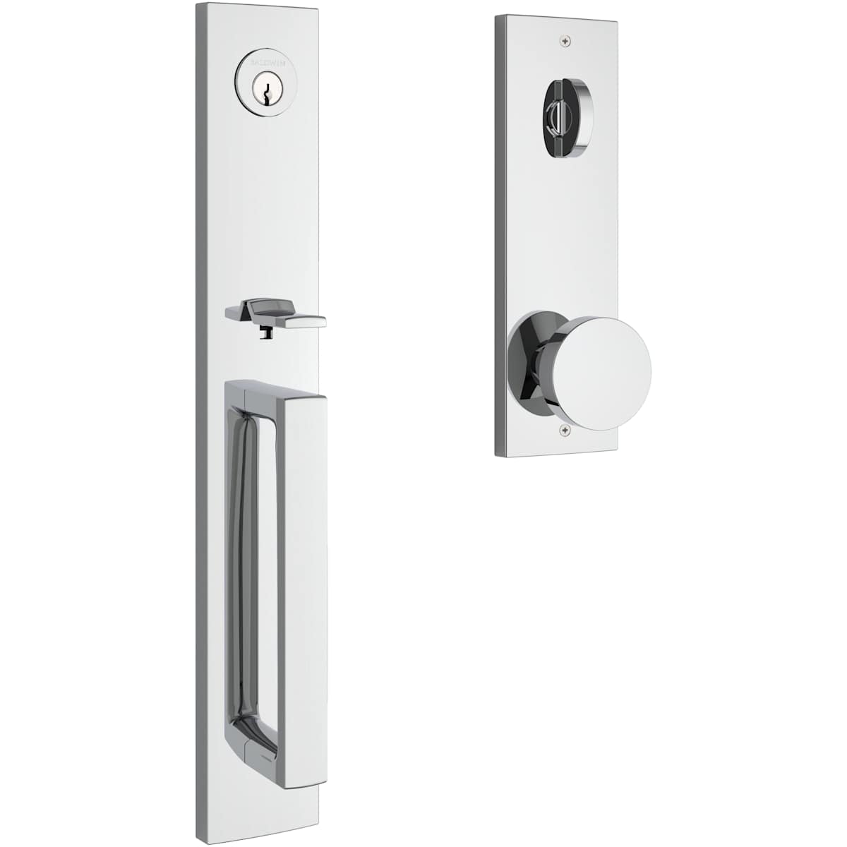 Estate Santa Cruz Emergency Egress Handleset – Entry – Polished Chrome