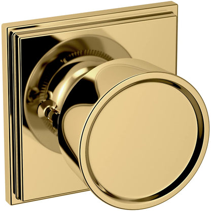 Estate K007 Hollywood Hills Knob (2") with R050 Rose – Half Dummy – Lifetime Polished Brass