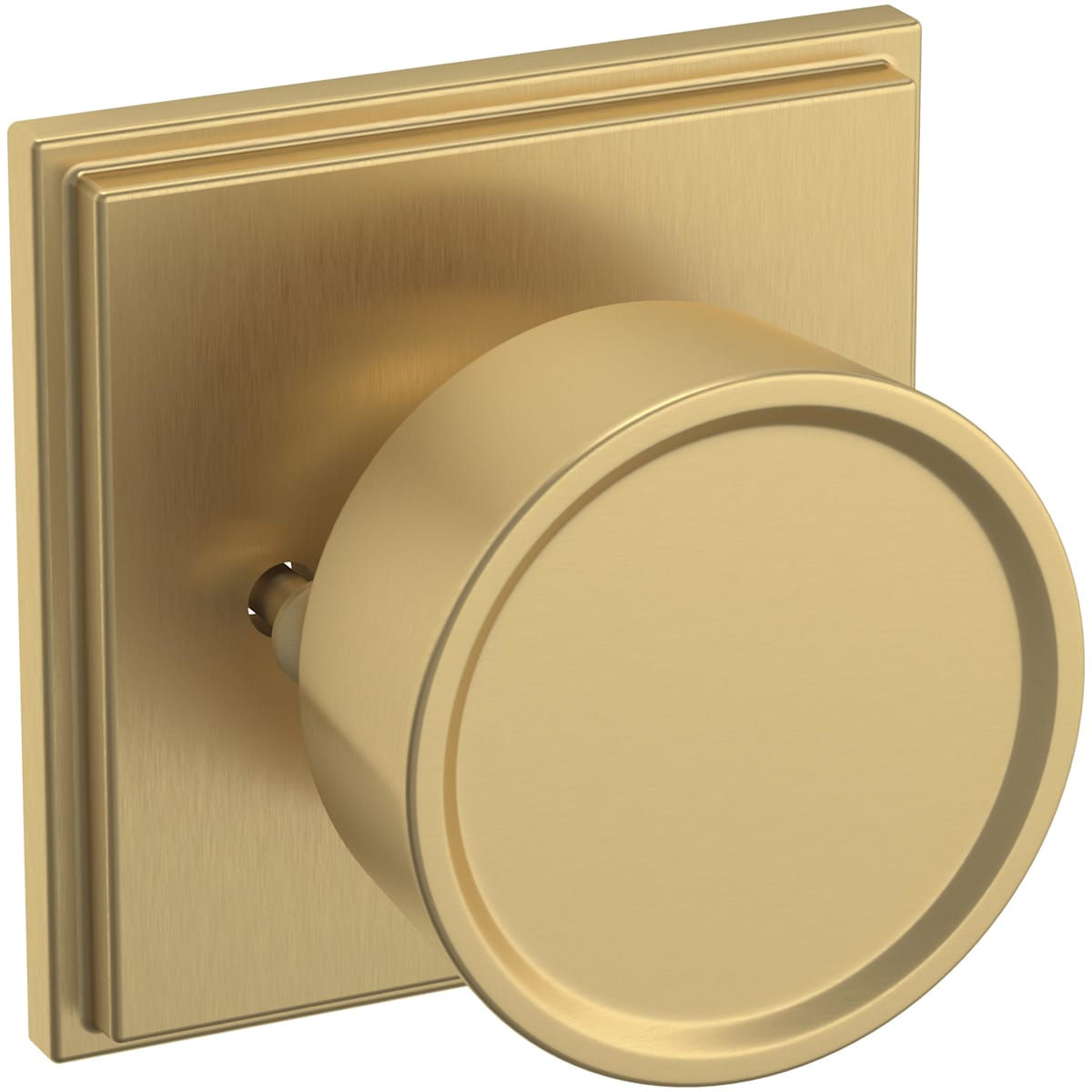 Estate K007 Hollywood Hills Knob (2") with R050 Rose – Half Dummy – Vintage Brass