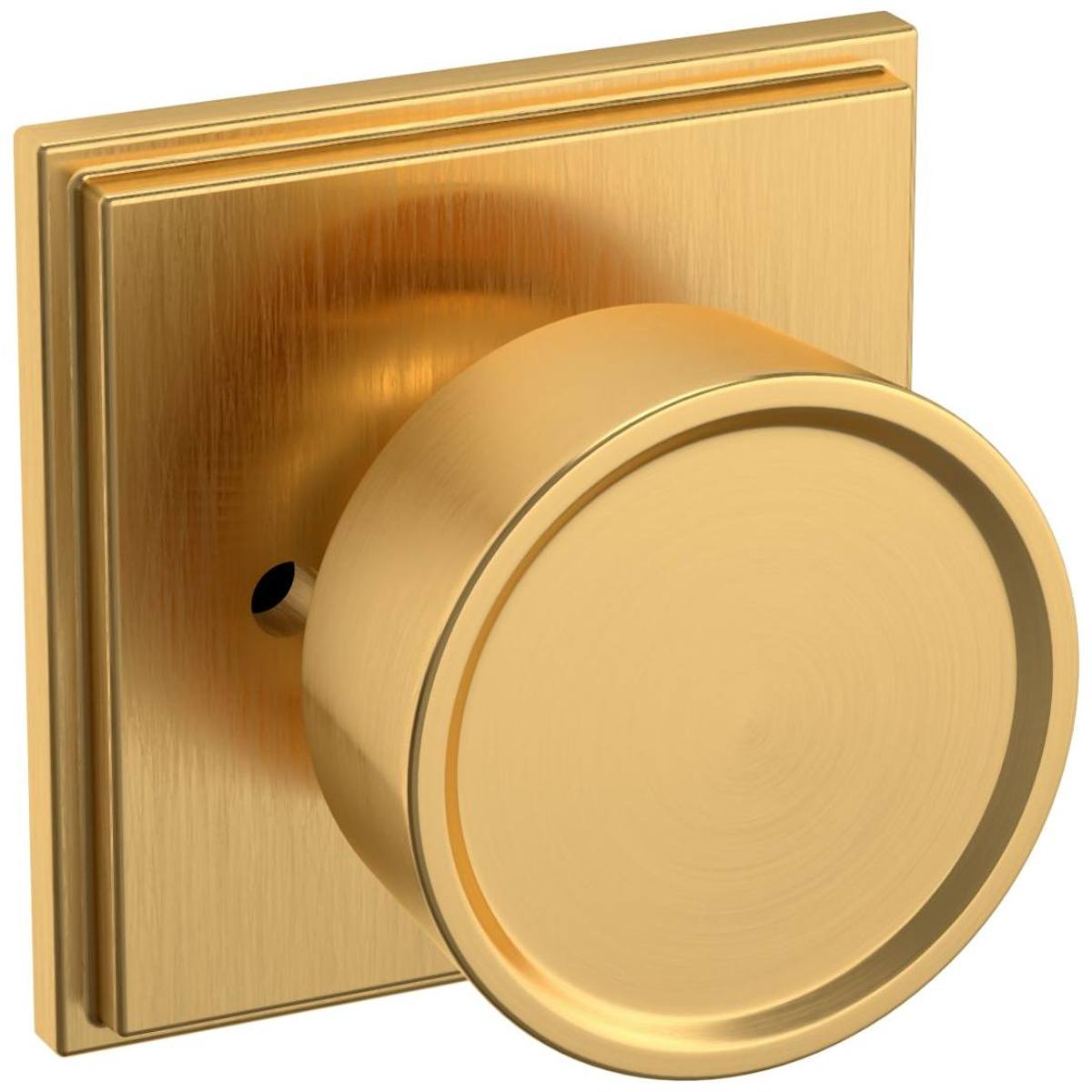Estate K007 Hollywood Hills Knob (2") with R050 Rose – Half Dummy – Lifetime Satin Brass