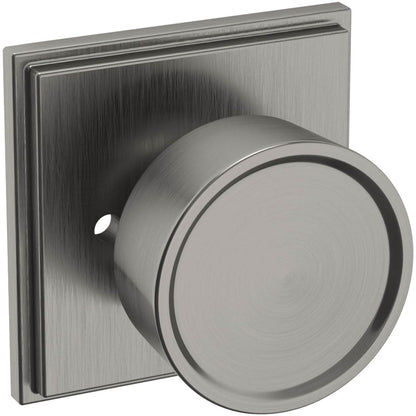 Estate K007 Hollywood Hills Knob (2") with R050 Rose – Half Dummy – Lifetime Graphite Nickel