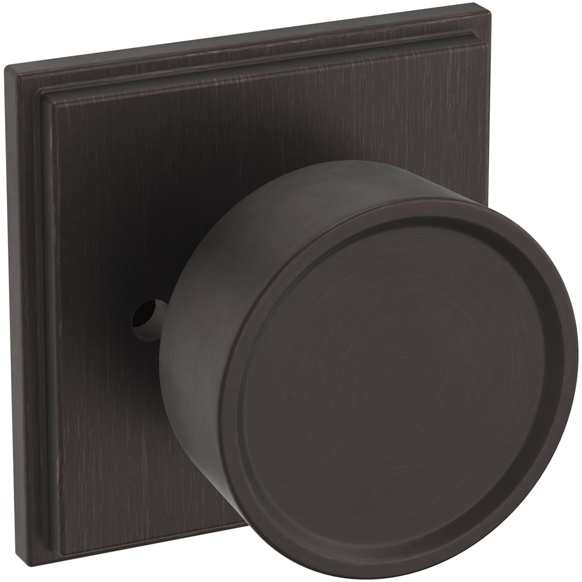 Estate K007 Hollywood Hills Knob (2") with R050 Rose – Half Dummy – Venetian Bronze
