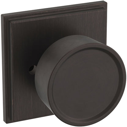 Estate K007 Hollywood Hills Knob (2") with R050 Rose – Half Dummy – Venetian Bronze