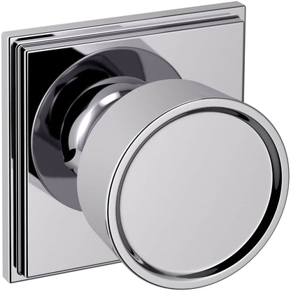 Estate K007 Hollywood Hills Knob (2") with R050 Rose – Half Dummy – Polished Chrome