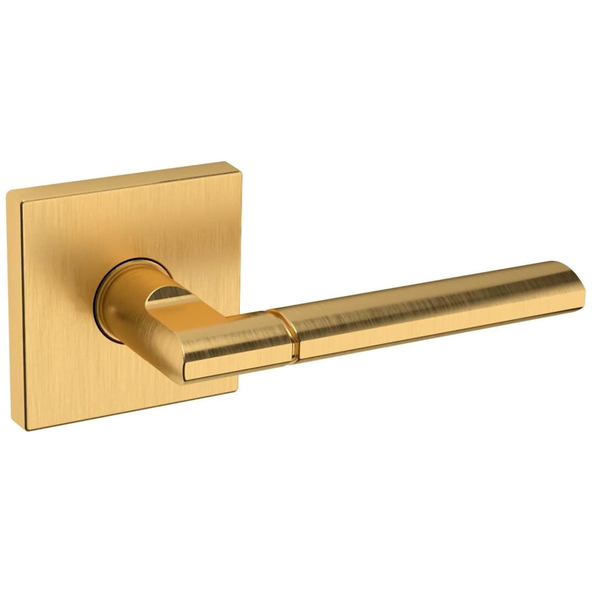 Estate L021 Passage Door Lever Set with R017 Rose – Lifetime Satin Brass
