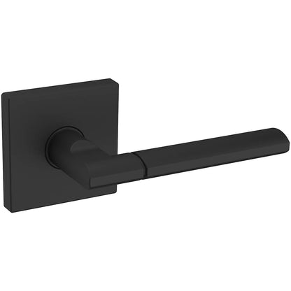 Estate L021 Passage Door Lever Set with R017 Rose – Satin Black