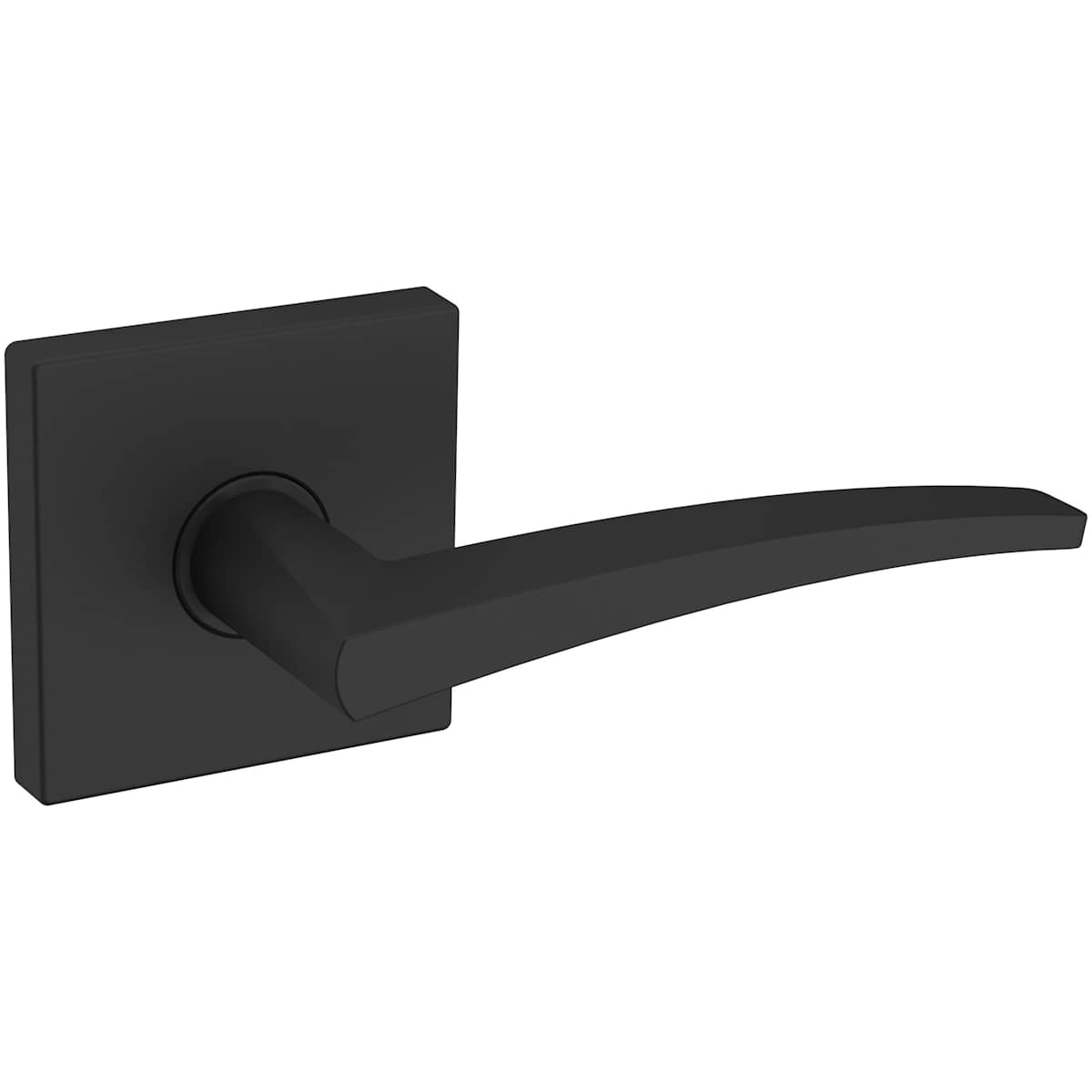 Estate L022 Passage Door Lever Set with R017 Rose – Satin Black