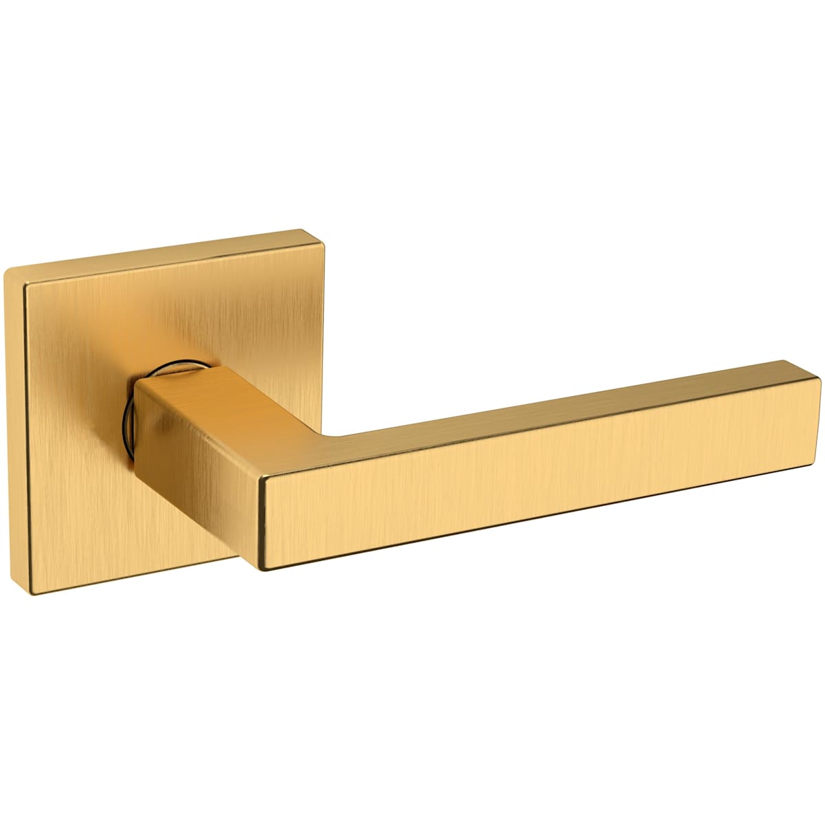 Estate L023 Passage Door Lever Set with R017 Rose – Lifetime Satin Brass