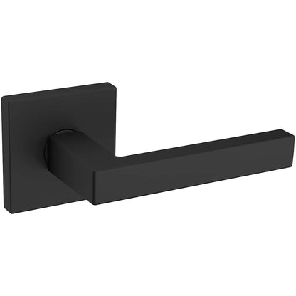 Estate L023 Passage Door Lever Set with R017 Rose – Satin Black