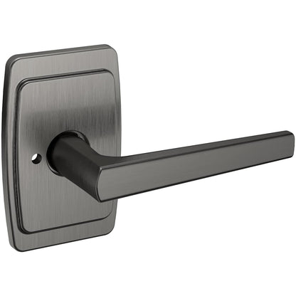 Estate L024 Privacy Door Lever Set with R046 Rose – Lifetime Graphite Nickel