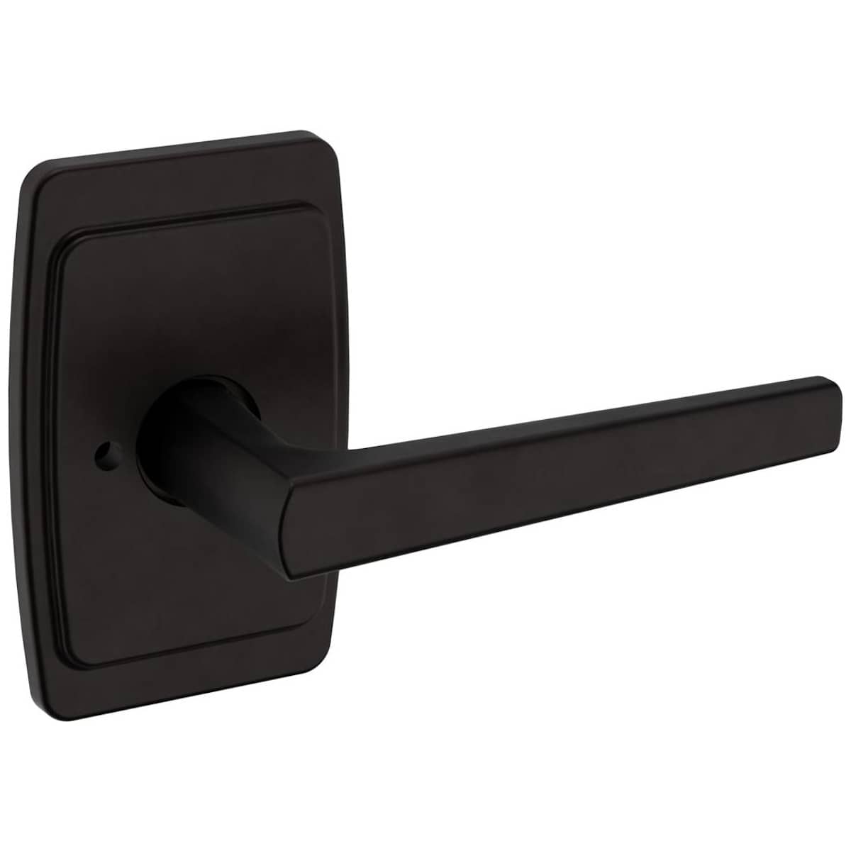 Estate L024 Privacy Door Lever Set with R046 Rose – Oil Rubbed Bronze