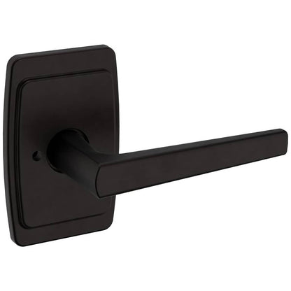 Estate L024 Privacy Door Lever Set with R046 Rose – Oil Rubbed Bronze
