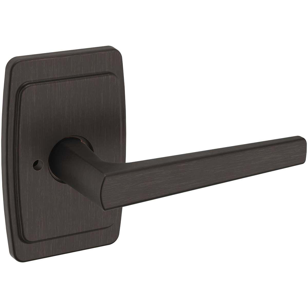Estate L024 Privacy Door Lever Set with R046 Rose – Venetian Bronze