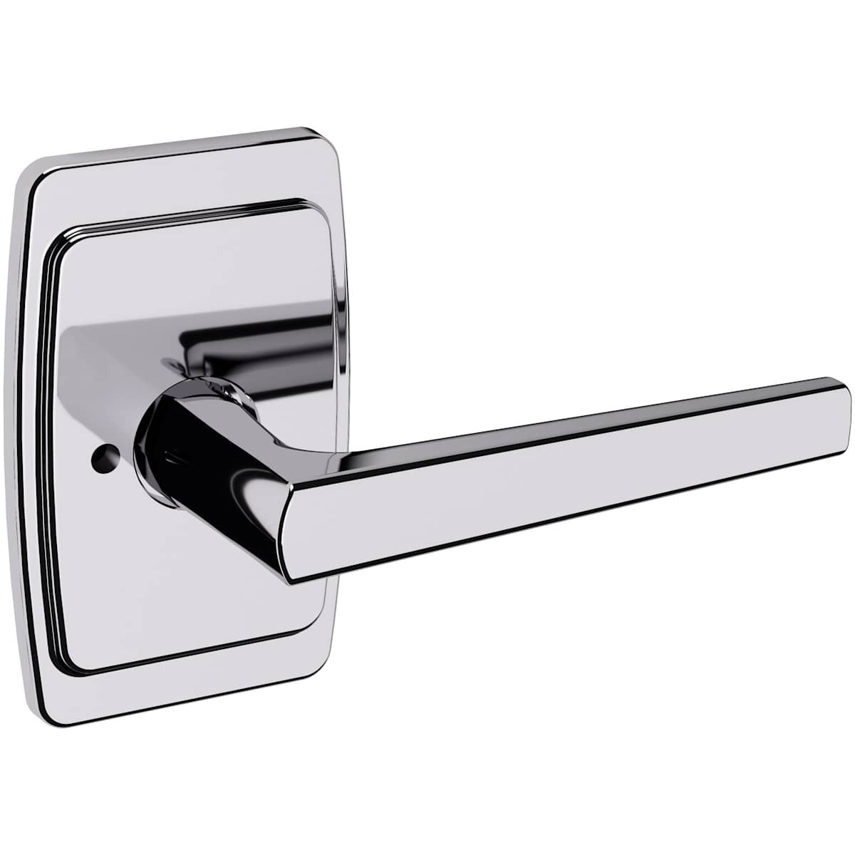 Estate L024 Privacy Door Lever Set with R046 Rose – Polished Chrome
