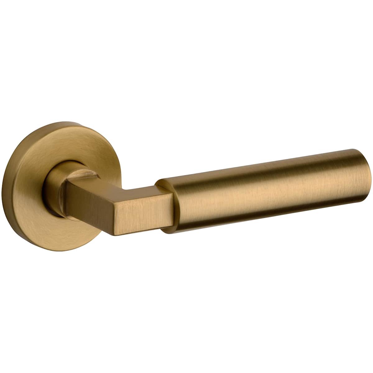 Estate L029 Gramercy Left Handed Single Lever Without Rosette – Satin Brass and Brown