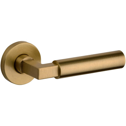 Estate L029 Gramercy Left Handed Single Lever Without Rosette – Satin Brass and Brown