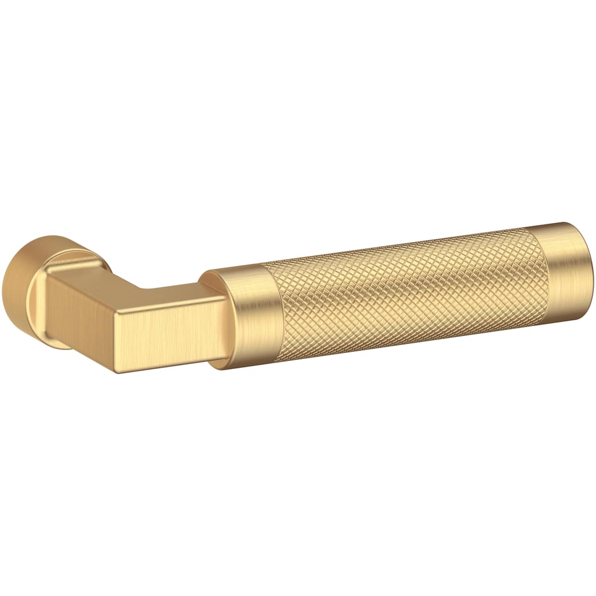 Estate L030 Gramercy Knurled Right Handed Single Door Lever without Rosette – Vintage Brass