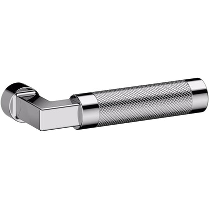 Estate L030 Gramercy Knurled Right Handed Single Door Lever without Rosette – Polished Chrome