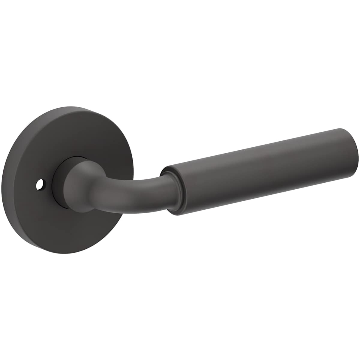 Estate L031 Curved Gramercy Privacy Door Lever Set with 5146 Rose – Oil-Rubbed Bronze