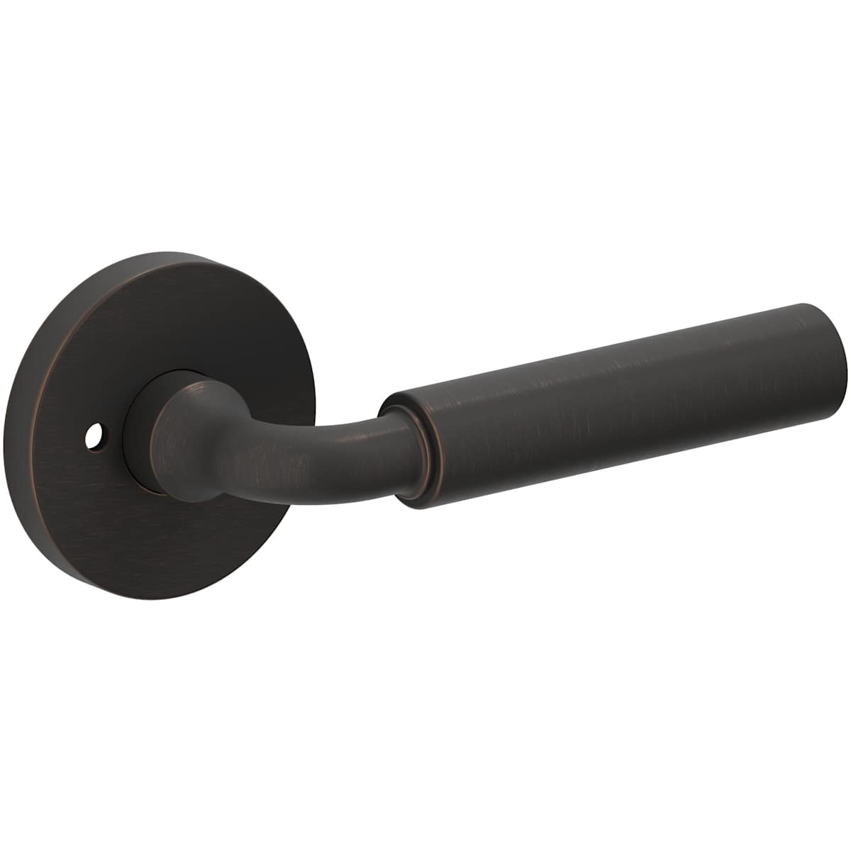 Estate L031 Curved Gramercy Privacy Door Lever Set with 5146 Rose – Venetian Bronze