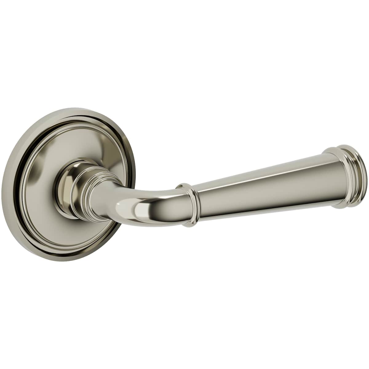Estate L033 Briarcrest Passage Door Lever Set with 5070 Rose – Lifetime Polished Nickel