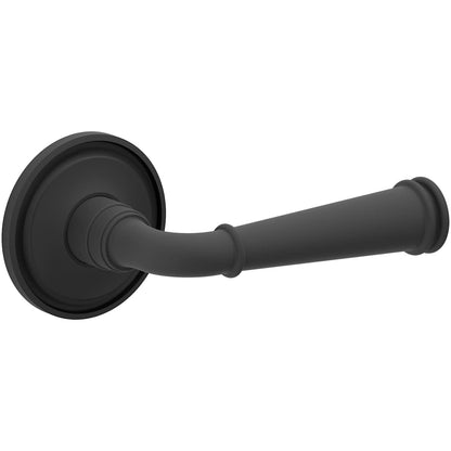 Estate L033 Briarcrest Passage Door Lever Set with 5070 Rose – Satin Black