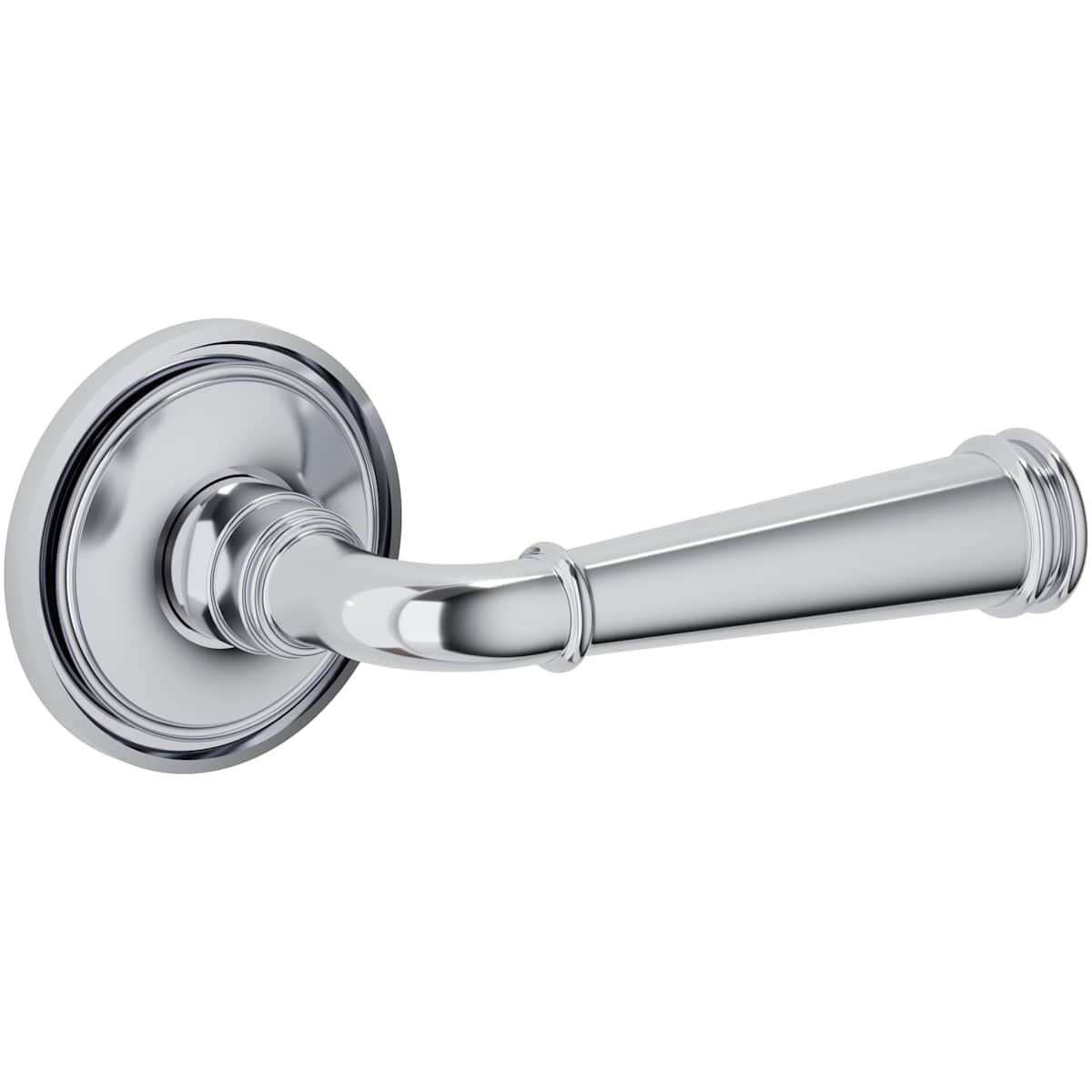 Estate L033 Briarcrest Passage Door Lever Set with 5070 Rose – Polished Chrome