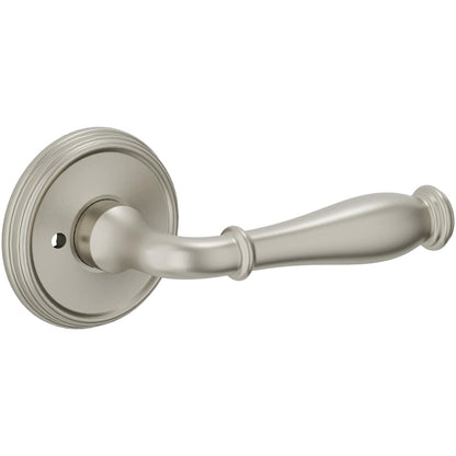 Estate L034 Nashville Privacy Door Lever Set with 5134 Rose – Lifetime Satin Nickel