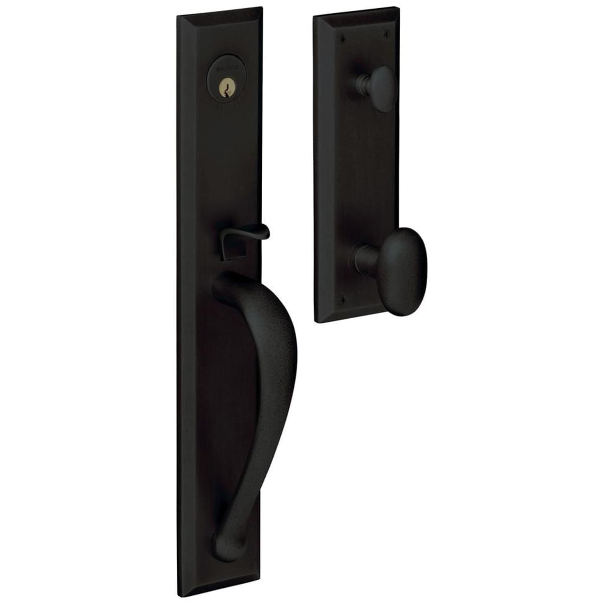 Baldwin Cody Full Mortise Handleset Trim with 5432 Knob - Polished Chrome - Full Dummy