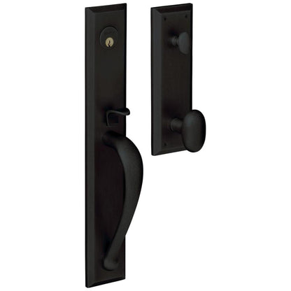 Baldwin Cody Full Mortise Handleset Trim with 5432 Knob - Polished Chrome - Full Dummy