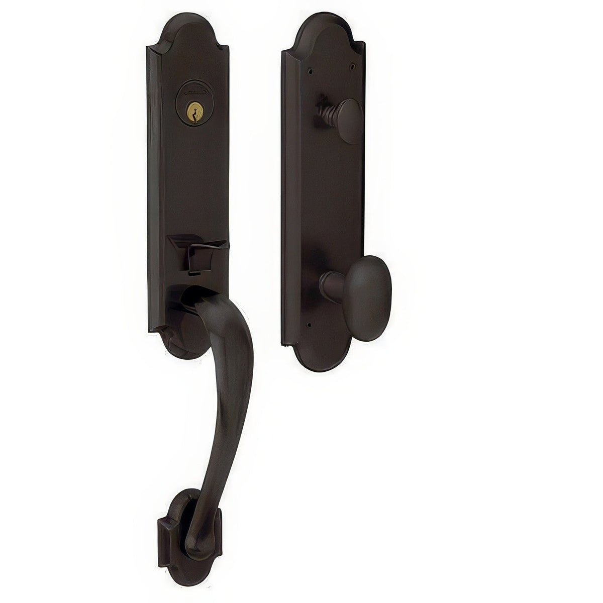 Boulder 3/4-Escutcheon Baldwin mortise door lock in Oil Rubbed Bronze