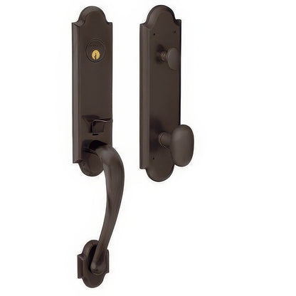 Boulder 3/4-Escutcheon Baldwin mortise door lock in Venetian Bronze
