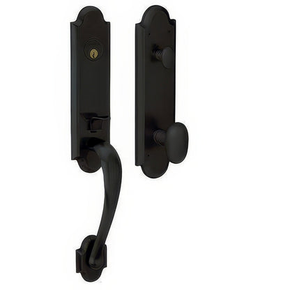 Boulder 3/4-Escutcheon Baldwin mortise door lock in Satin Black
