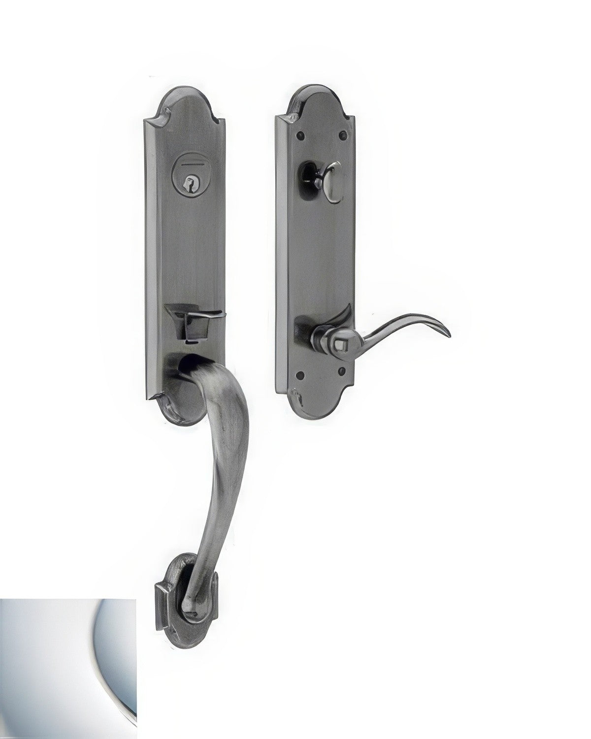 Boulder 3/4-Escutcheon Baldwin mortise door lock in Polished Chrome