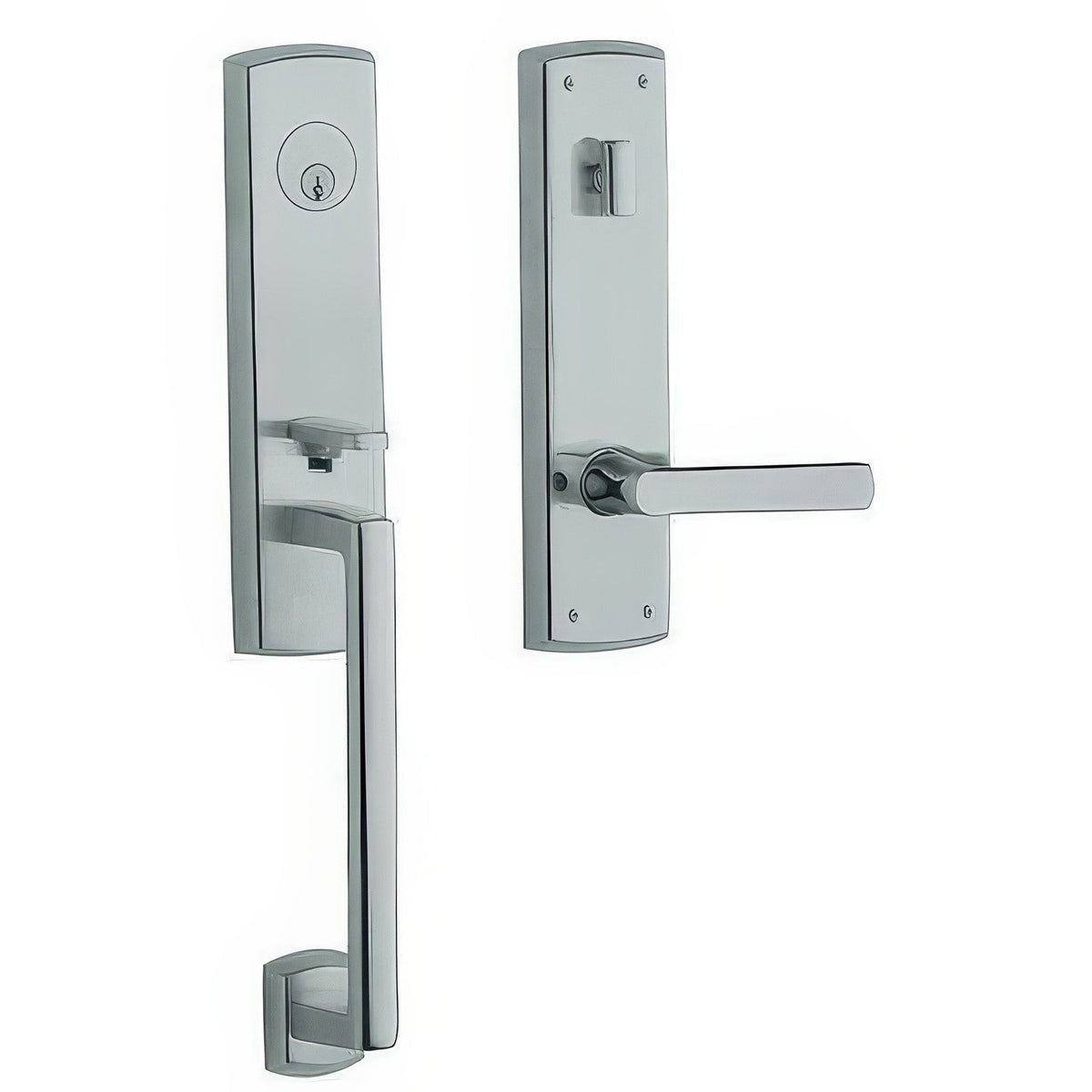 Soho 3/4-Escutcheon Baldwin mortise door lock in Polished Chrome