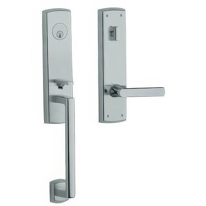 Soho 3/4-Escutcheon Baldwin mortise door lock in Polished Chrome