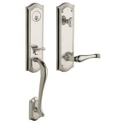 Bethpage Baldwin mortise door lock in Lifetime Polished Nickel