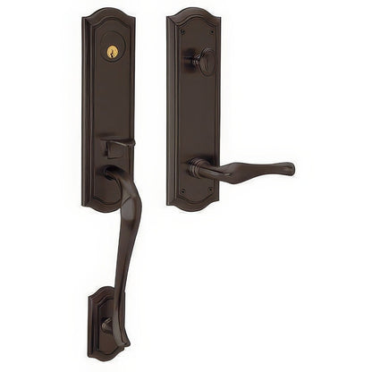 Bethpage Baldwin mortise door lock in Venetian Bronze