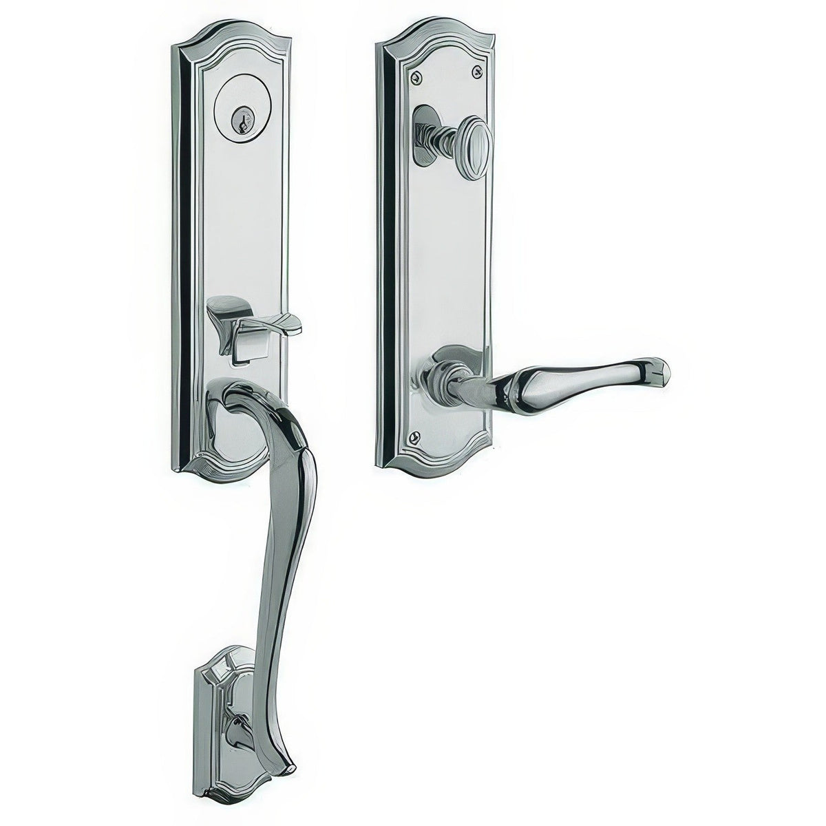 Bethpage Baldwin mortise door lock in Polished Chrome
