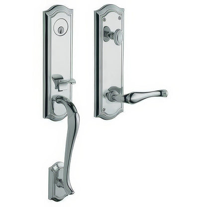 Bethpage Baldwin mortise door lock in Polished Chrome