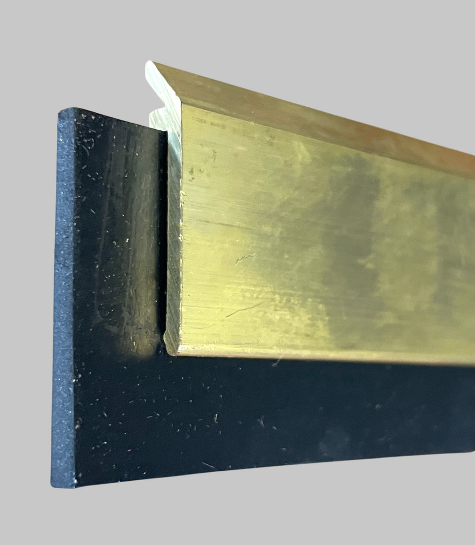 Bronze & Neoprene Door Sweep 1-3/4"