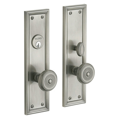 Nashville Baldwin mortise door lock in Lifetime Satin Nickel