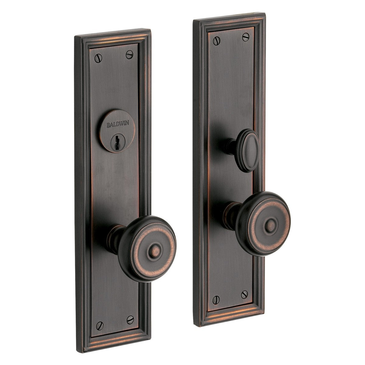 Nashville Baldwin mortise door lock in Venetian Bronze