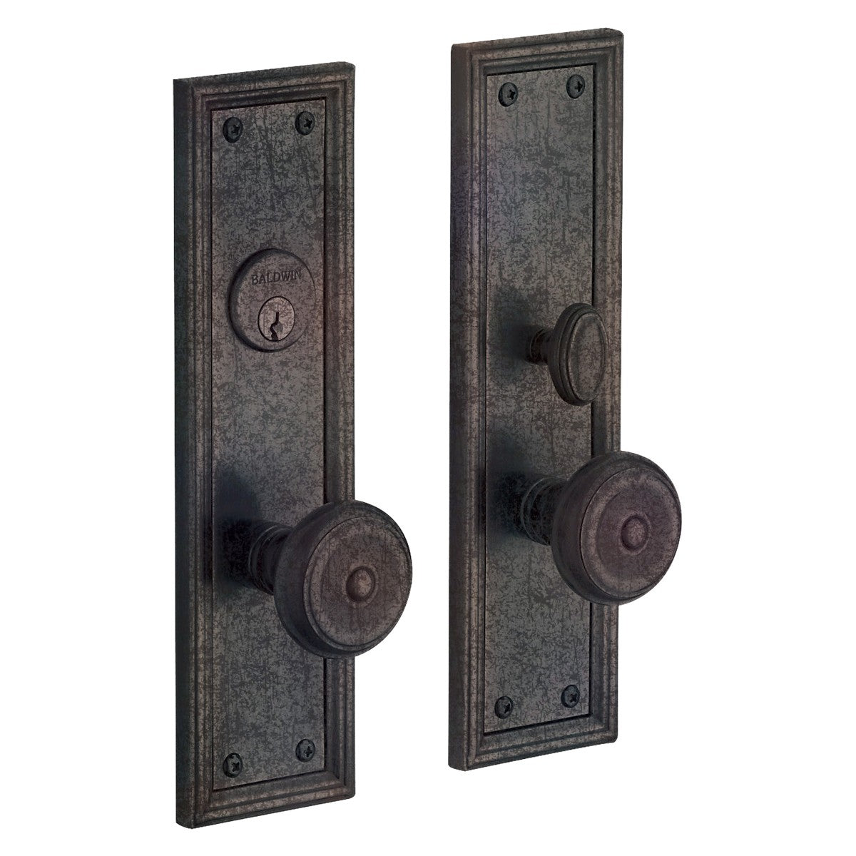 Nashville Baldwin mortise door lock in Distressed Oil Rubbed Bronze