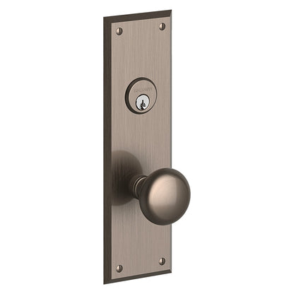 Baltimore Baldwin mortise door lock in Lifetime Graphite Nickel